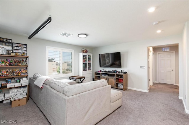 view of carpeted living room