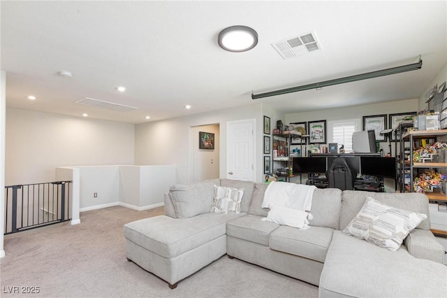 view of carpeted living room