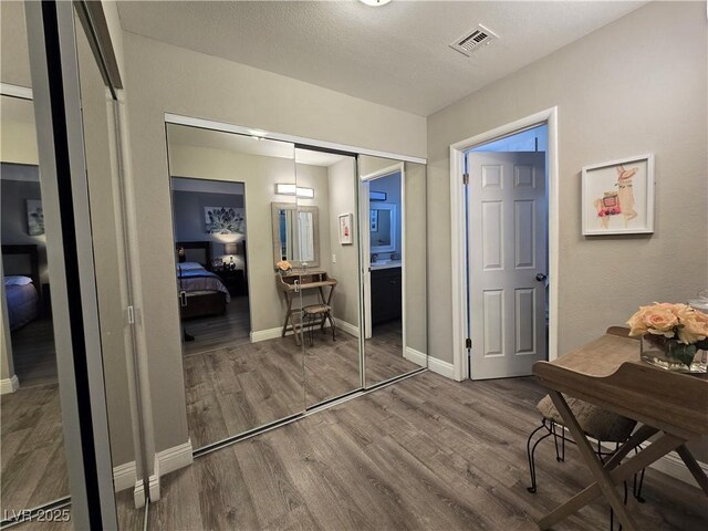 interior space featuring dark wood-type flooring