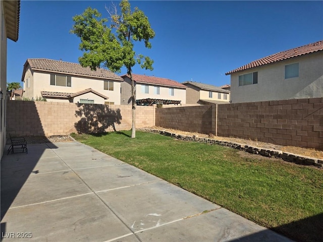 view of yard featuring a patio area