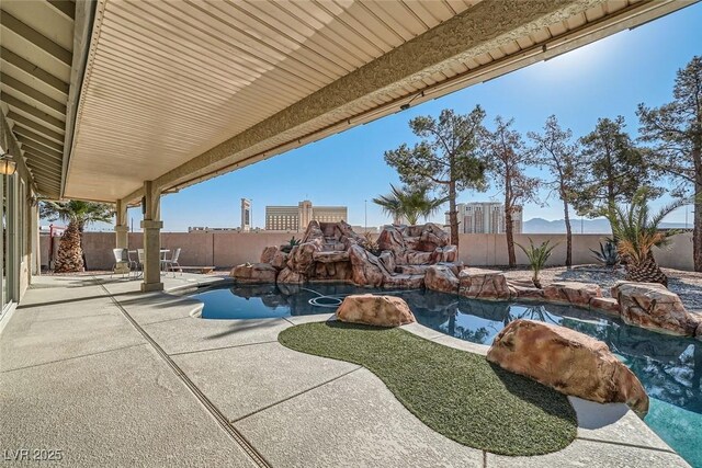 view of pool with a patio area