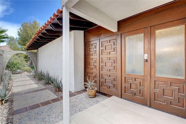 view of doorway to property