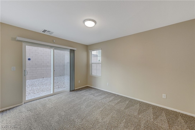 view of carpeted empty room