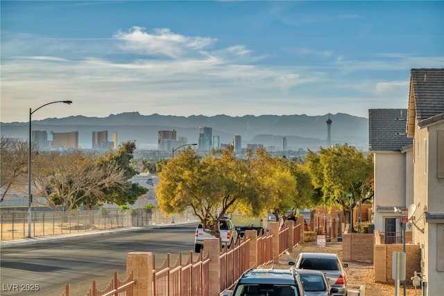 property view of water featuring a mountain view