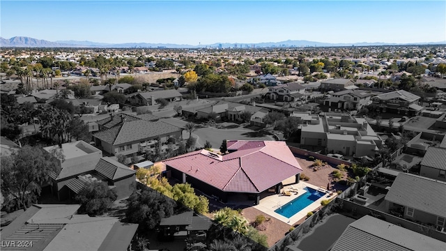 aerial view featuring a mountain view