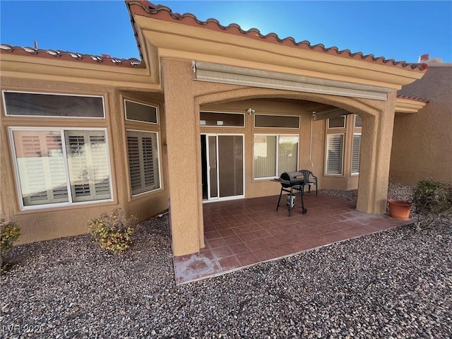 view of patio featuring grilling area