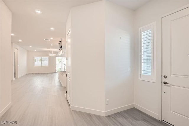 entryway featuring light hardwood / wood-style floors