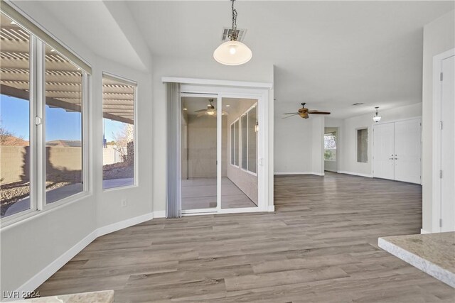 interior space featuring wood-type flooring