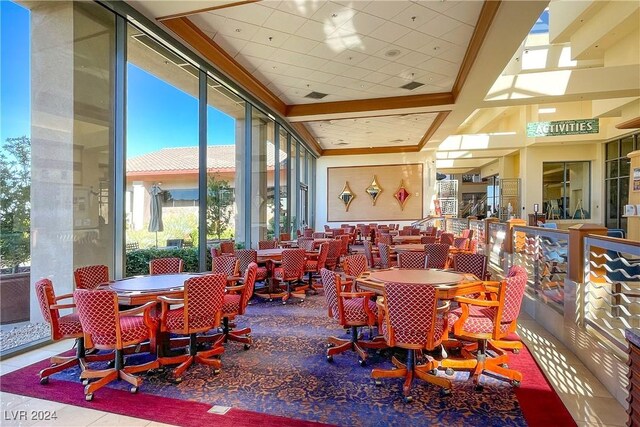 dining space with a wealth of natural light