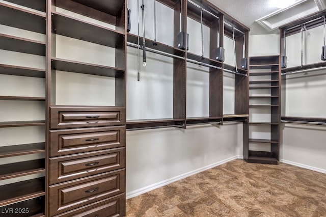 view of walk in closet