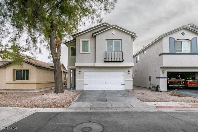 view of front of home featuring a garage