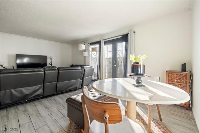 dining area with french doors