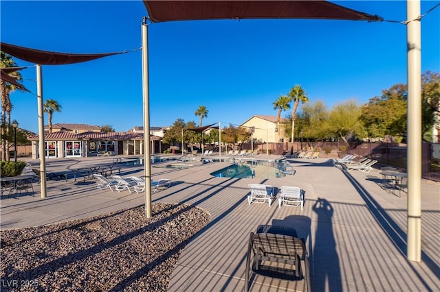 view of patio / terrace with a community pool