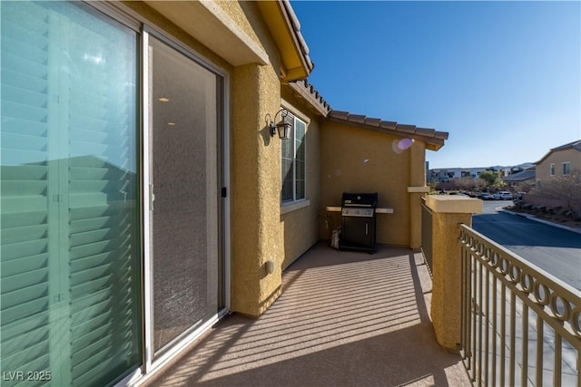 balcony featuring grilling area