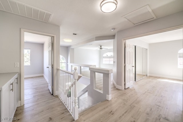 hall featuring light hardwood / wood-style floors