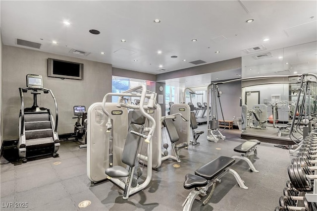 view of exercise room