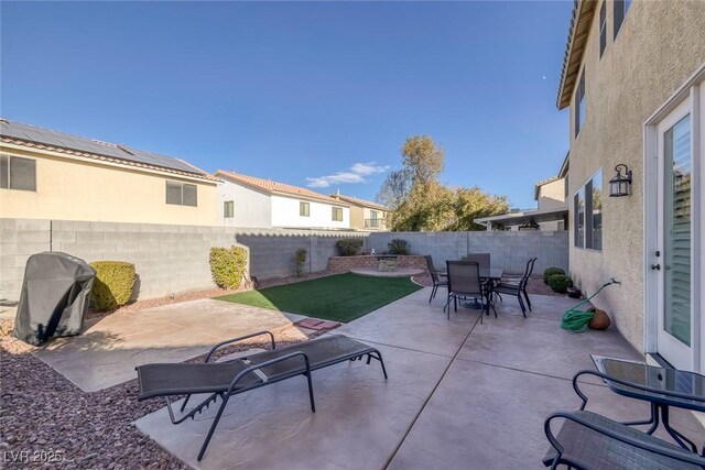 view of patio with area for grilling