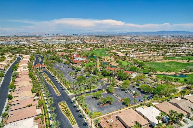 aerial view featuring a mountain view