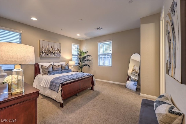 view of carpeted bedroom