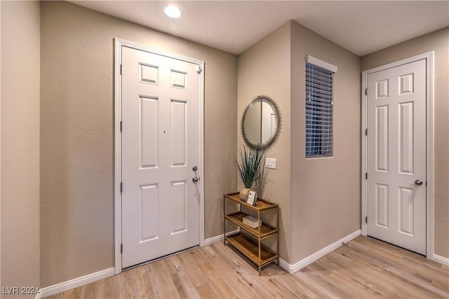 entryway featuring light hardwood / wood-style floors