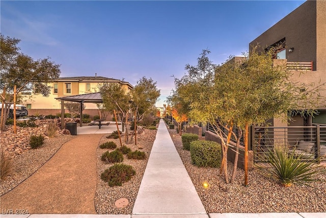 view of property's community with a gazebo