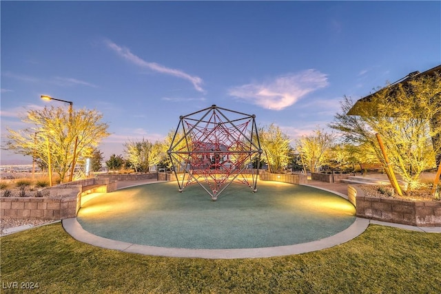 view of playground at dusk