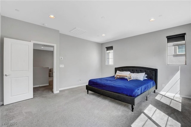 view of carpeted bedroom