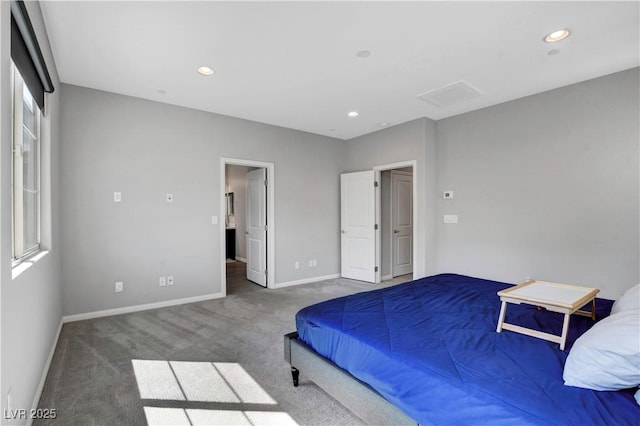 view of carpeted bedroom