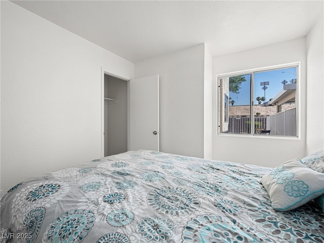 bedroom with a textured ceiling