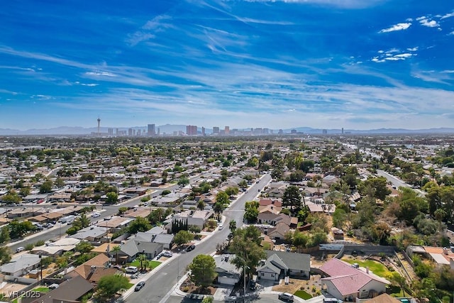 3609 Woodglen Ct, Las Vegas, NV 89108 - aerial view of residential area featuring mountains