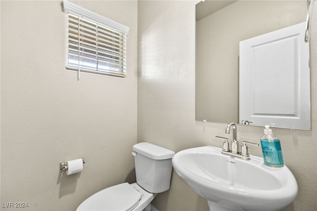 bathroom with toilet and sink