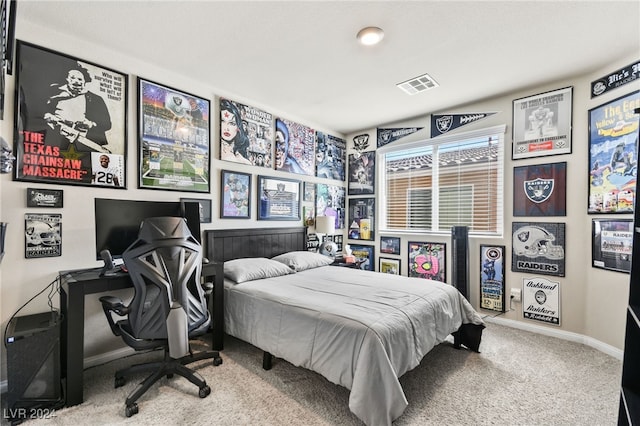 bedroom with carpet floors