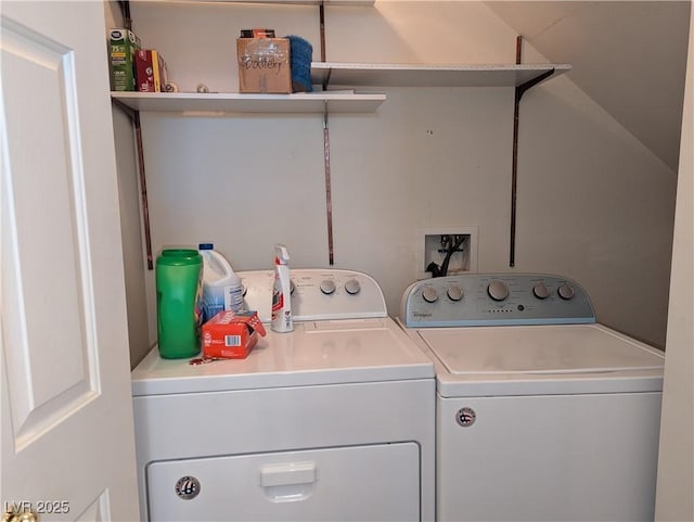 laundry area with washer and clothes dryer