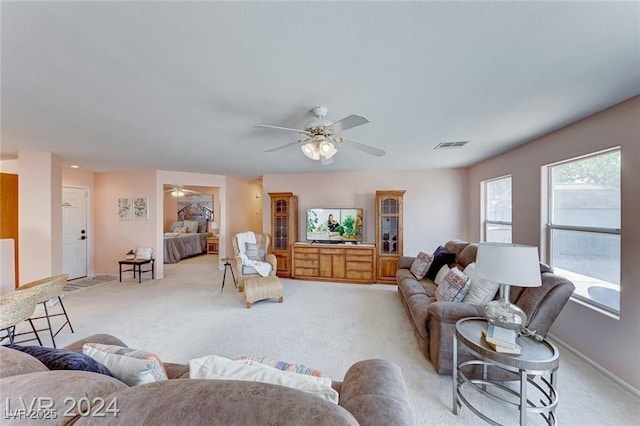 view of carpeted living room