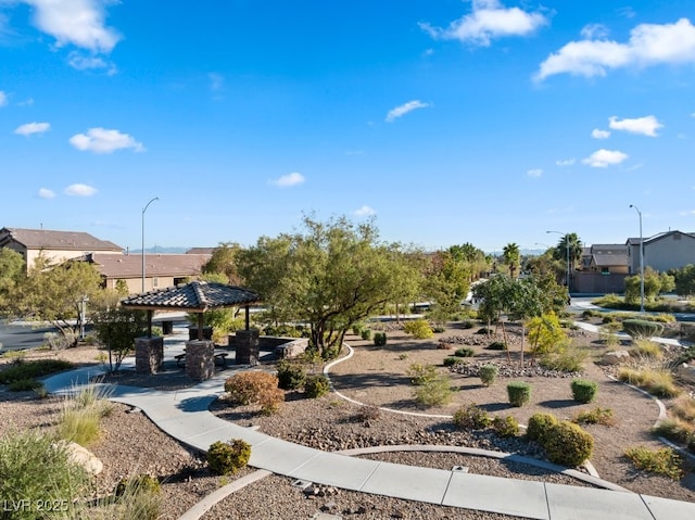 view of community featuring a gazebo