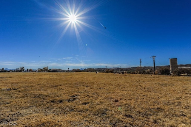 exterior space featuring a rural view