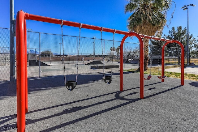 view of play area with tennis court