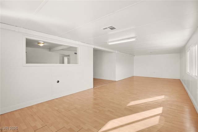 empty room featuring light hardwood / wood-style flooring