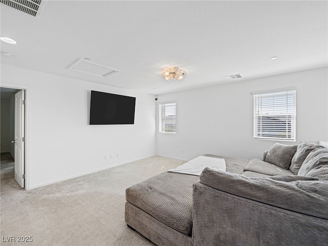 view of carpeted living room