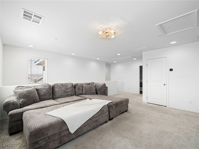 view of carpeted living room