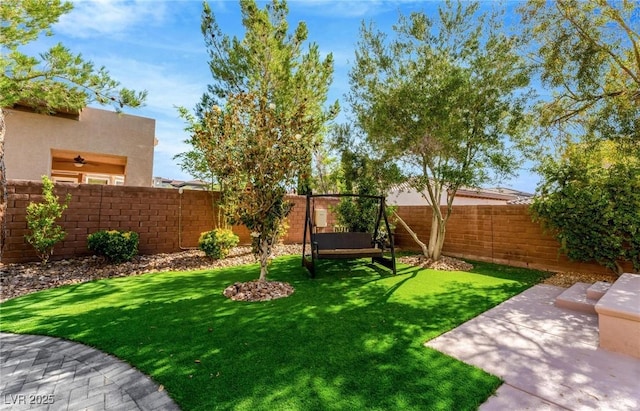 view of yard featuring a patio