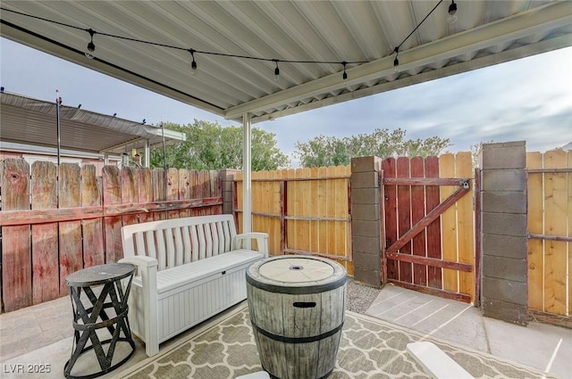 view of patio with an outdoor living space