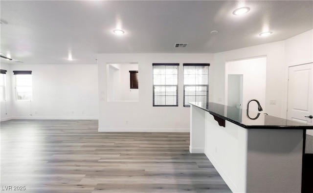 kitchen featuring dark hardwood / wood-style floors