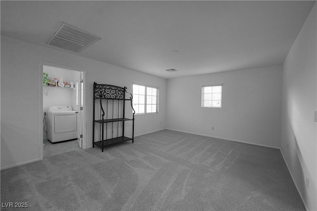 interior space featuring independent washer and dryer