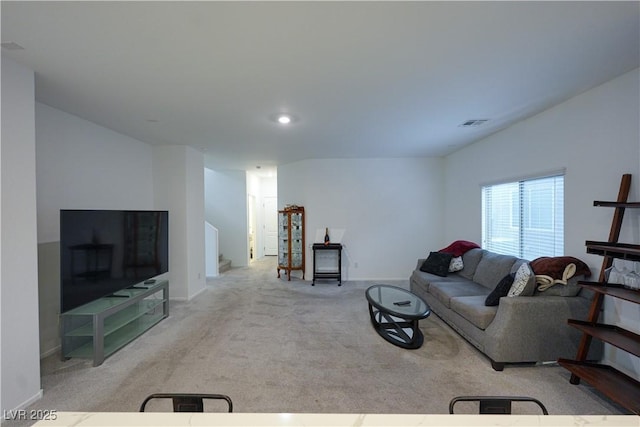 view of carpeted living room