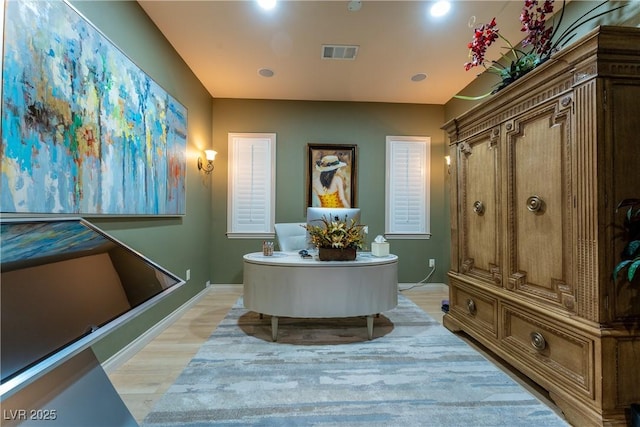 bathroom featuring hardwood / wood-style flooring