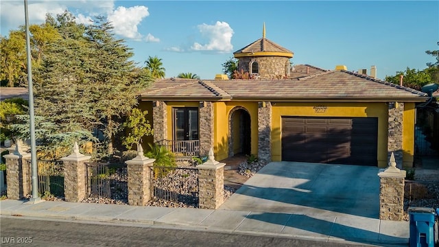 view of front facade with a garage