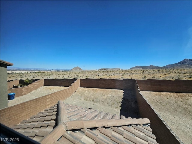 exterior space with a mountain view