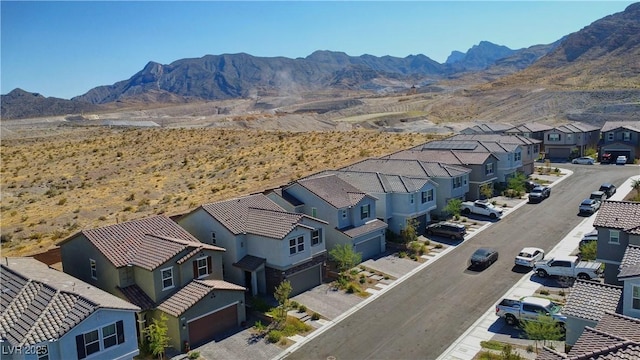 aerial view featuring a mountain view