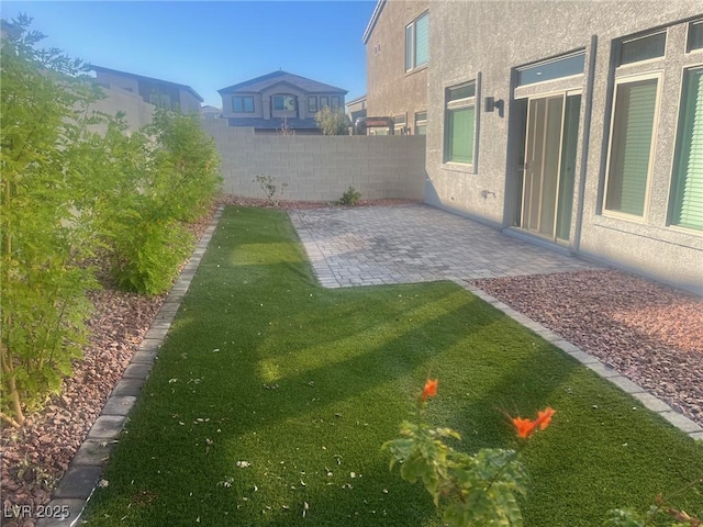 view of yard featuring a patio area